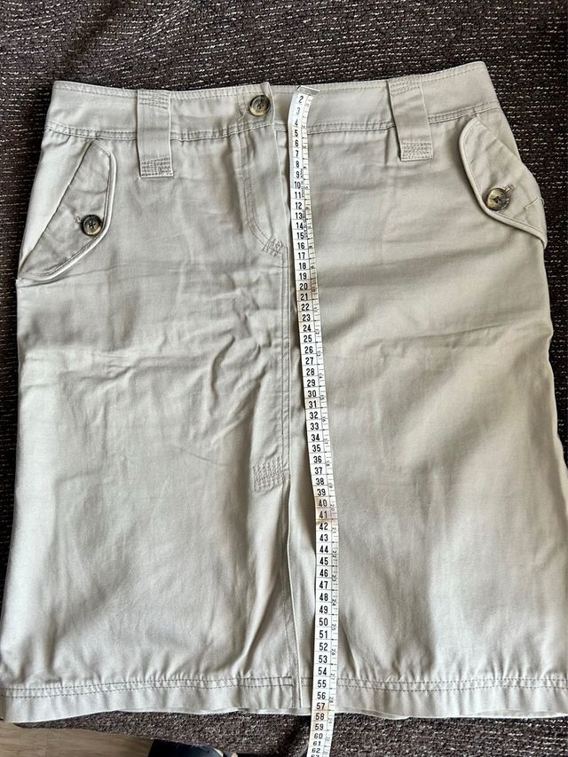 Falda beige algodón Purificación Garcia talla M