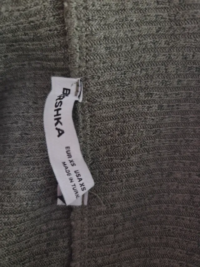 Chaqueta fina verde militar cremallera