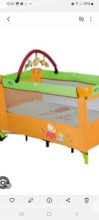 Cuna de viaje Jane 2 niveles