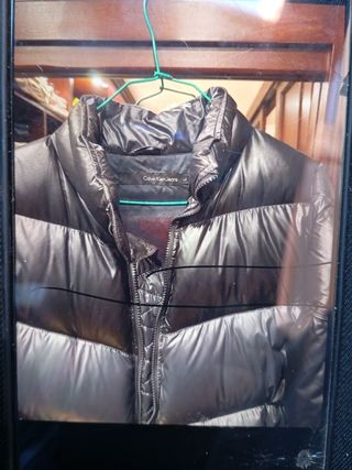 Plumífero Calvin Klein Negro y Azul