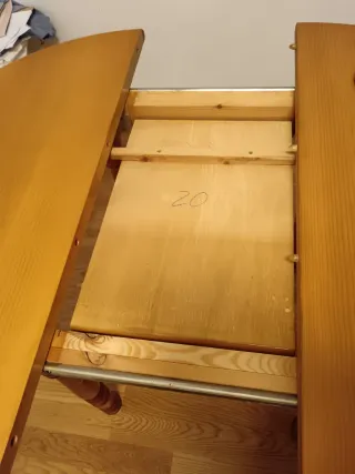 Mesa comedor redonda extensible madera