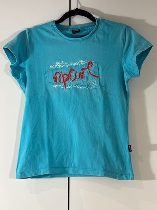 Camiseta Rip Curl Azul Talla XL (Pequeña)
