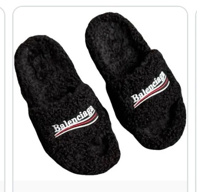 Sandalias Balenciaga M80 Peluche Negro Talla 38