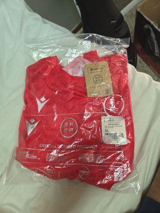 Camiseta Macron RFEF Entrenamiento Roja XL