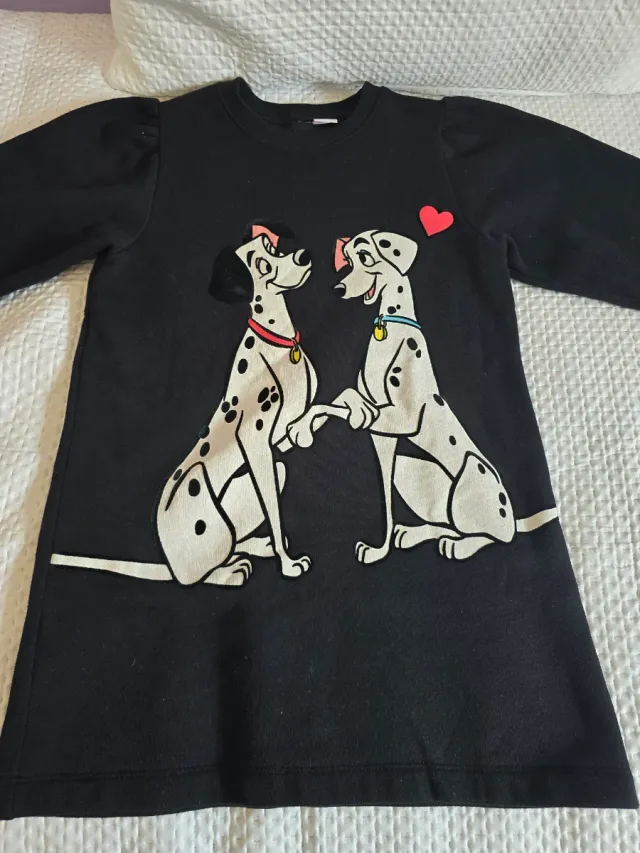 Vestido Sudadera Negro 101 Dálmatas