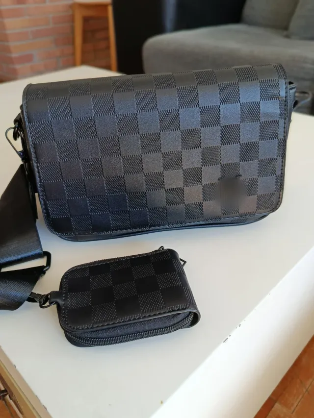 Bolso Hombre Negro/Gris