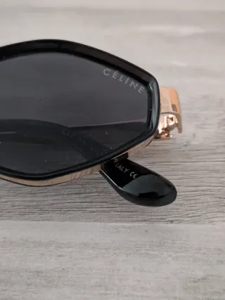Gafas sol Celine mujer negras y doradas. ORIGINAL.