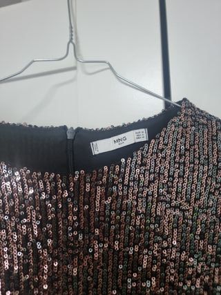 Vestido Mango Lentejuelas Talla M