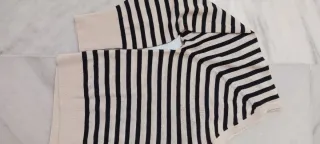 Jersey Zara Rayas Beige/Negro