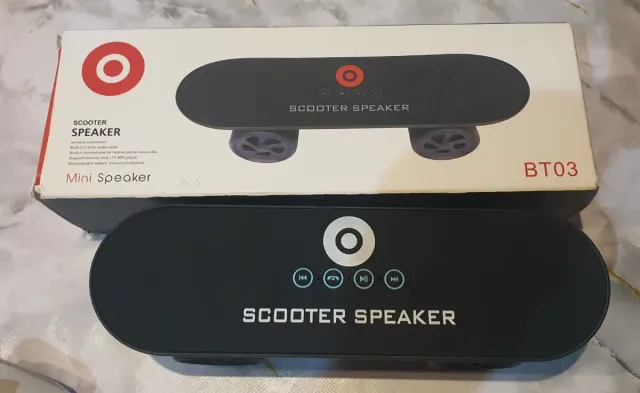Altoparlante Bluetooth Alvatoz Mini Scooter Nero
