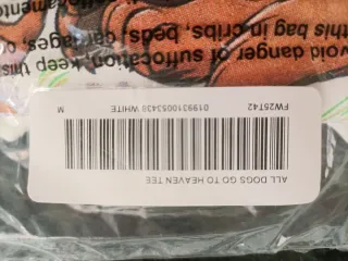 Camiseta Supreme All dogs go to Heaven.Talla M.