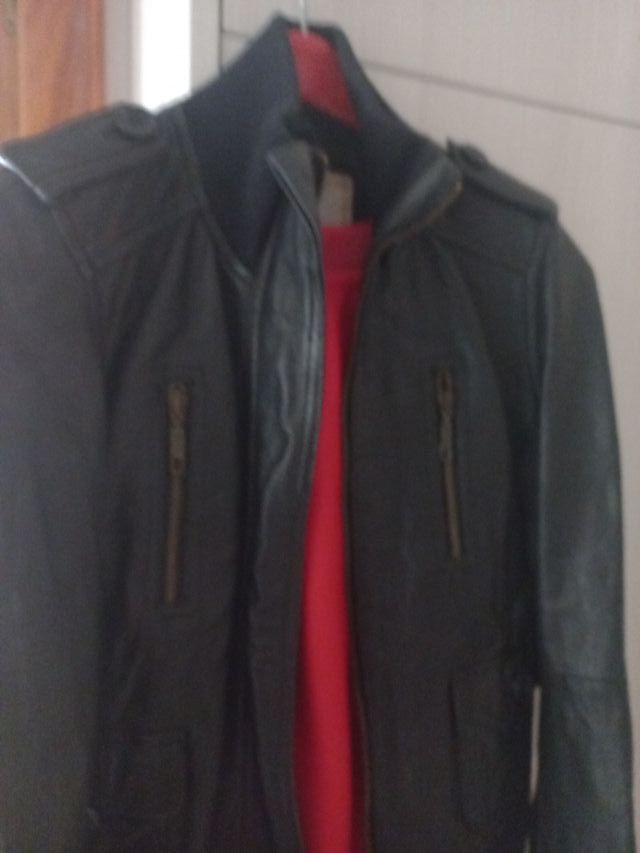 Cazadora Piel Negra Mujer