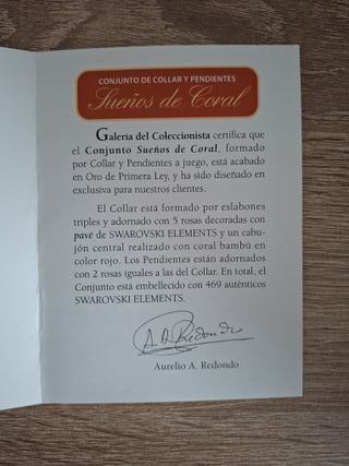 Conjunto Sueños de Coral Collar y Pendientes