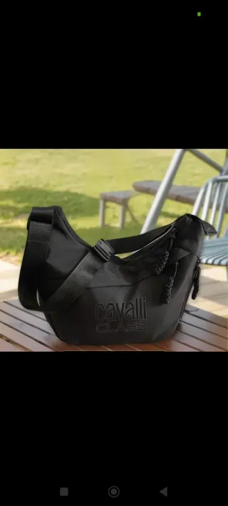 Borsa a tracolla Cavalli Class nera