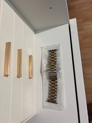 Correa Apple Watch Aluminio Dorado y Plata