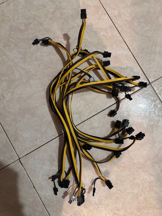 20x Cables 6 a 8 pines 12V GPU/ASIC Minería