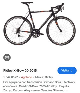Bicicleta Ciclocross Ridley X-Bow 20 Talla 56