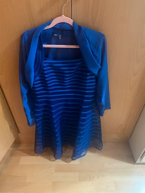 Vestido azul Klein con bolero Talla L Derhy