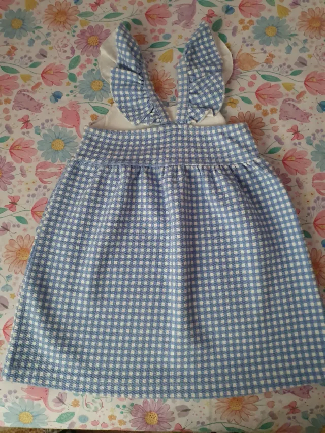 Vestido niña Zara cuadros azul