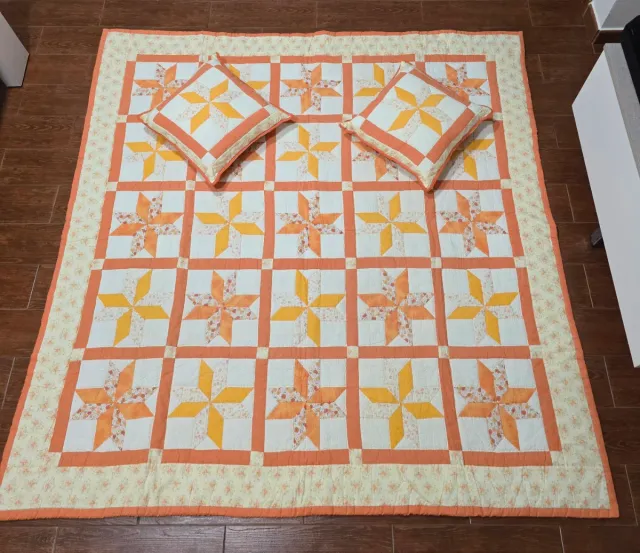 Colcha patchwork realizada a mano