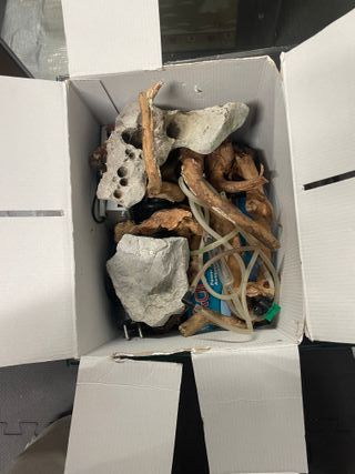 Acuario 32L con decoración y filtro