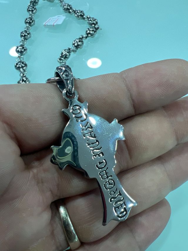 Catena Chrome Hearts con Croce in Argento