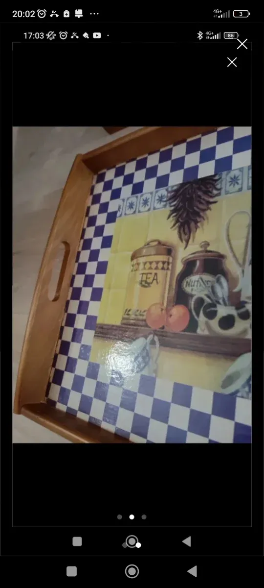 3 Bandejas de madera con diseño