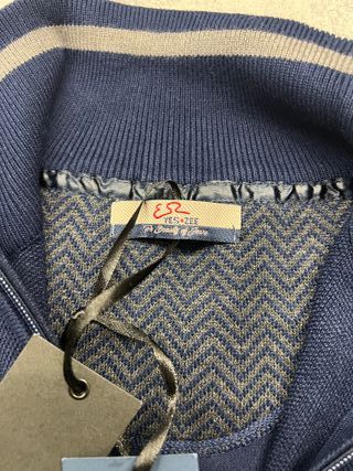 Maglione YES ZEE Uomo Blu Zip Tasca M