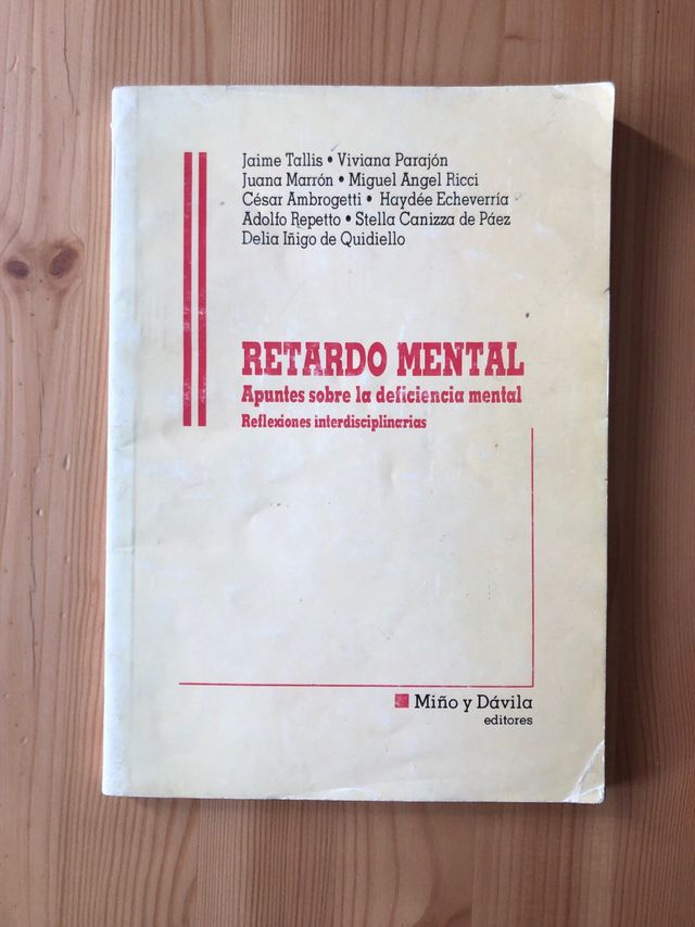 Retardo mental, Diccionario de psicología y otros