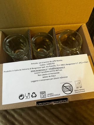 Set 6 Tazzine Vetro Nutella