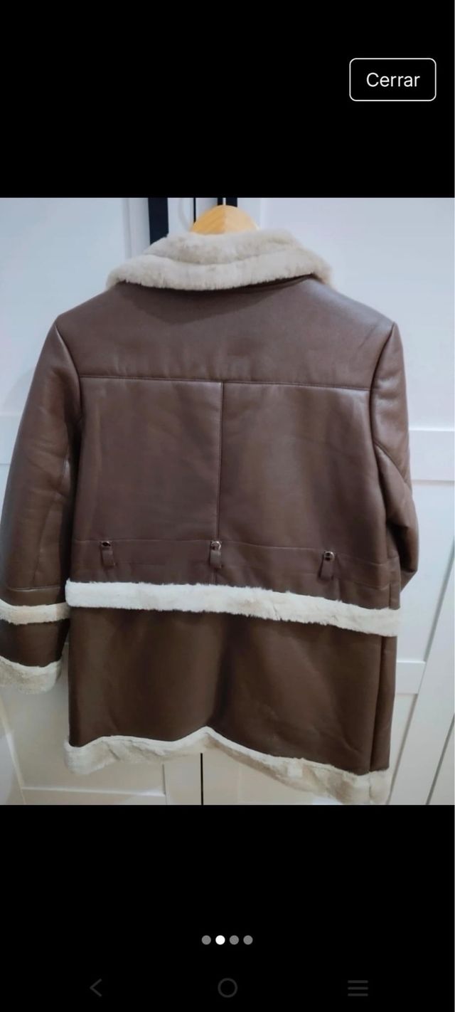 Abrigo marrón con forro de borreguito