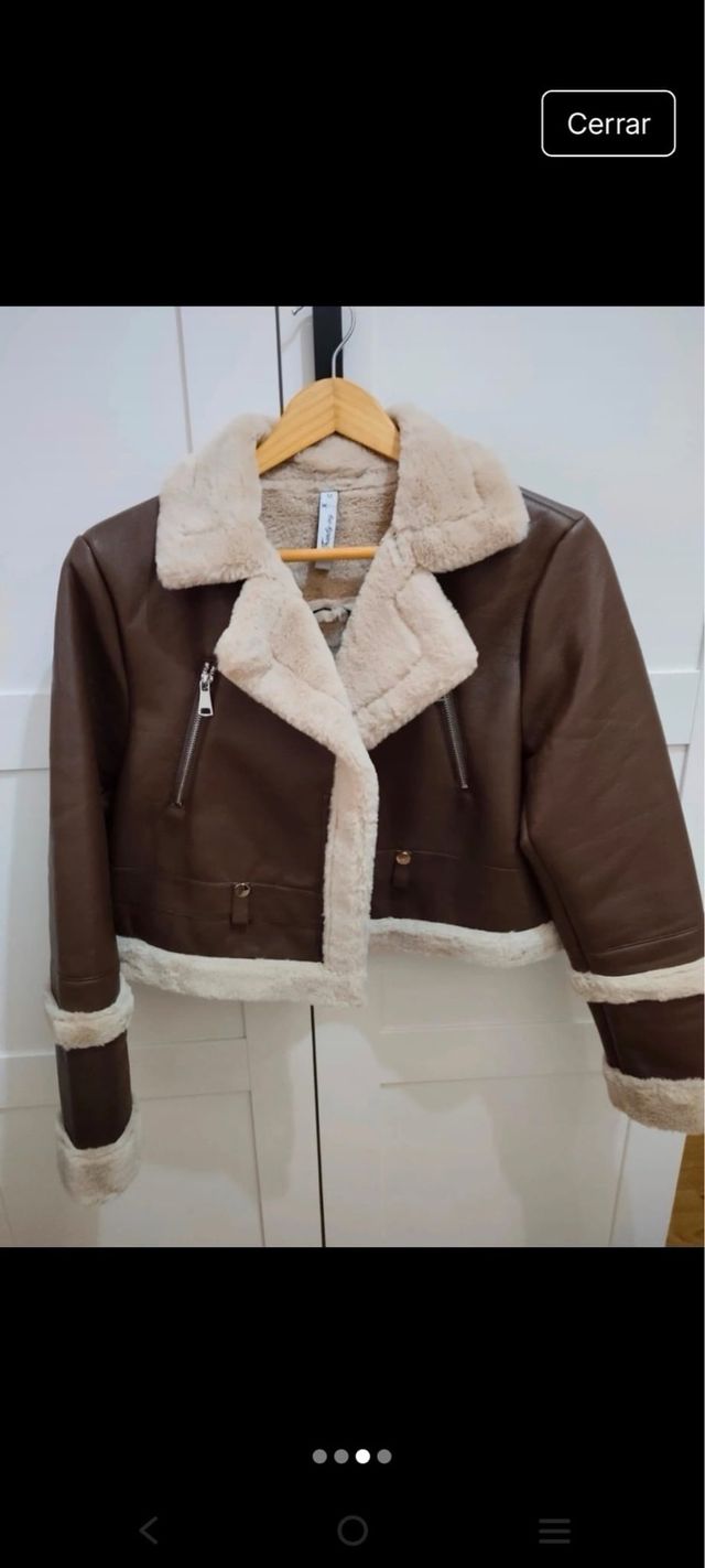 Abrigo marrón con forro de borreguito