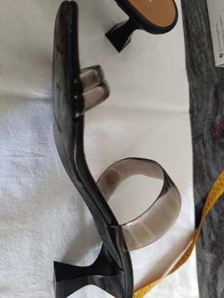 Sandalias Daniela Vega Negras Transparentes