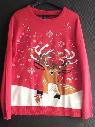 Jersey Navideño Reno Rojo Talla M