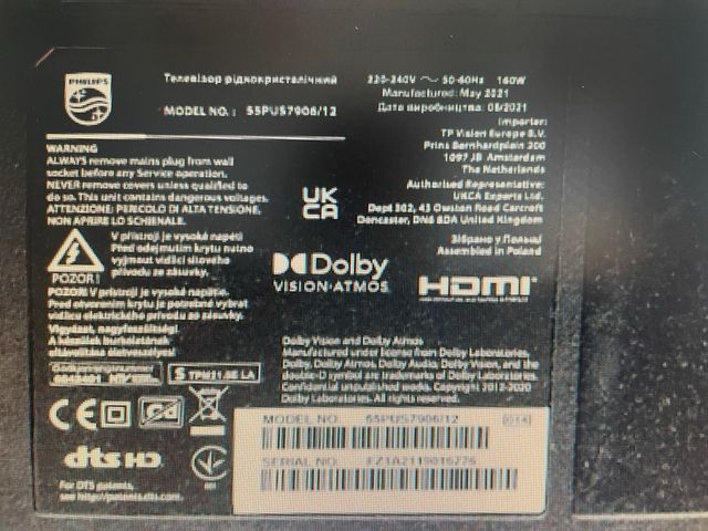 TV Philips 55 Ambilight