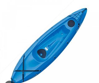 Kayak Bilbao Azul, con remo y chaleco.