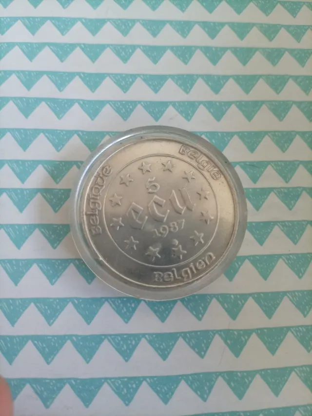 5 Ecu 1987 Bélgica -PLATA-