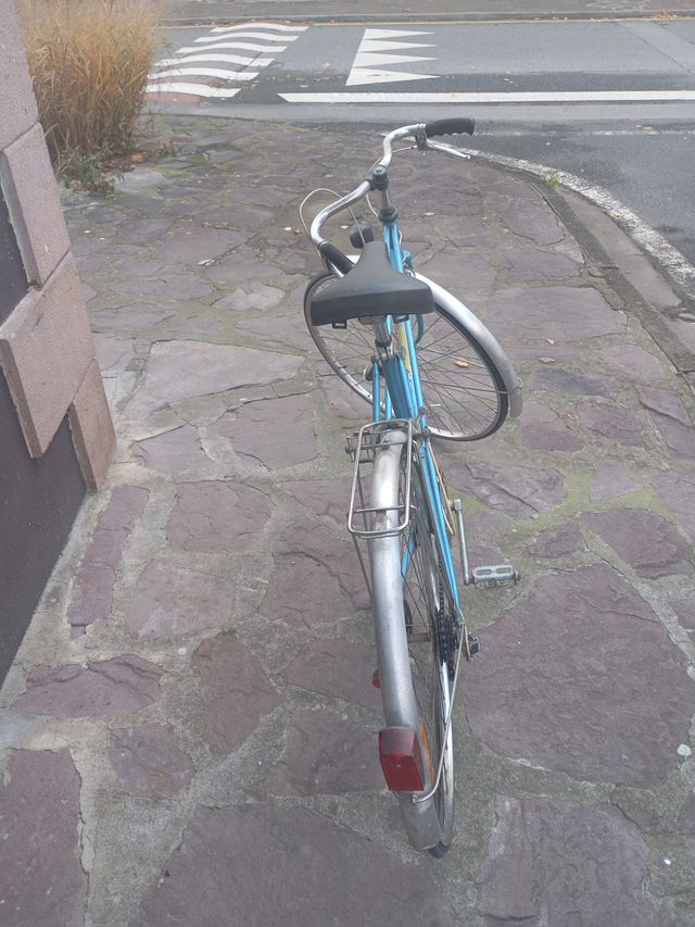 Bicicleta azul vintage