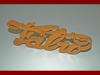 Scritta in legno decorativa