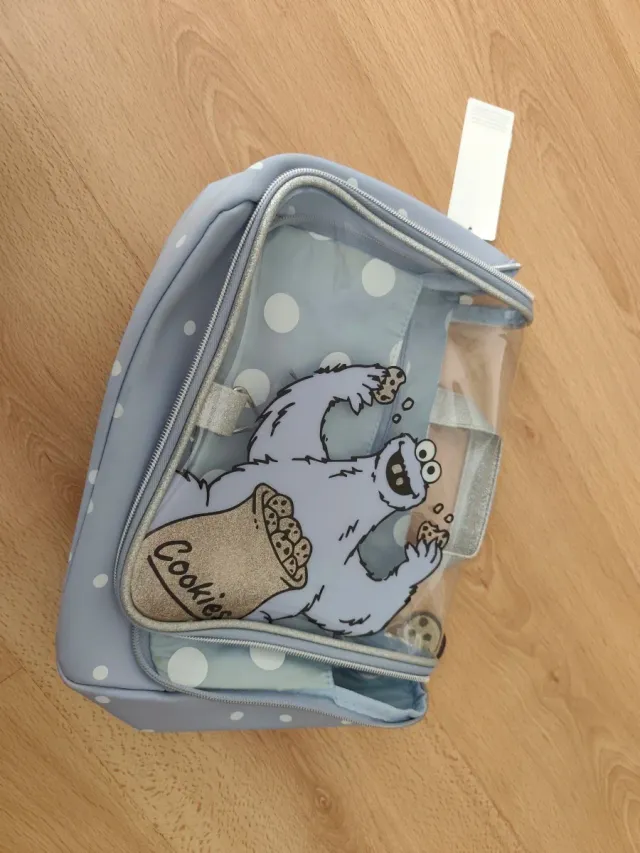 Neceser infantil azul con Cookie Monster