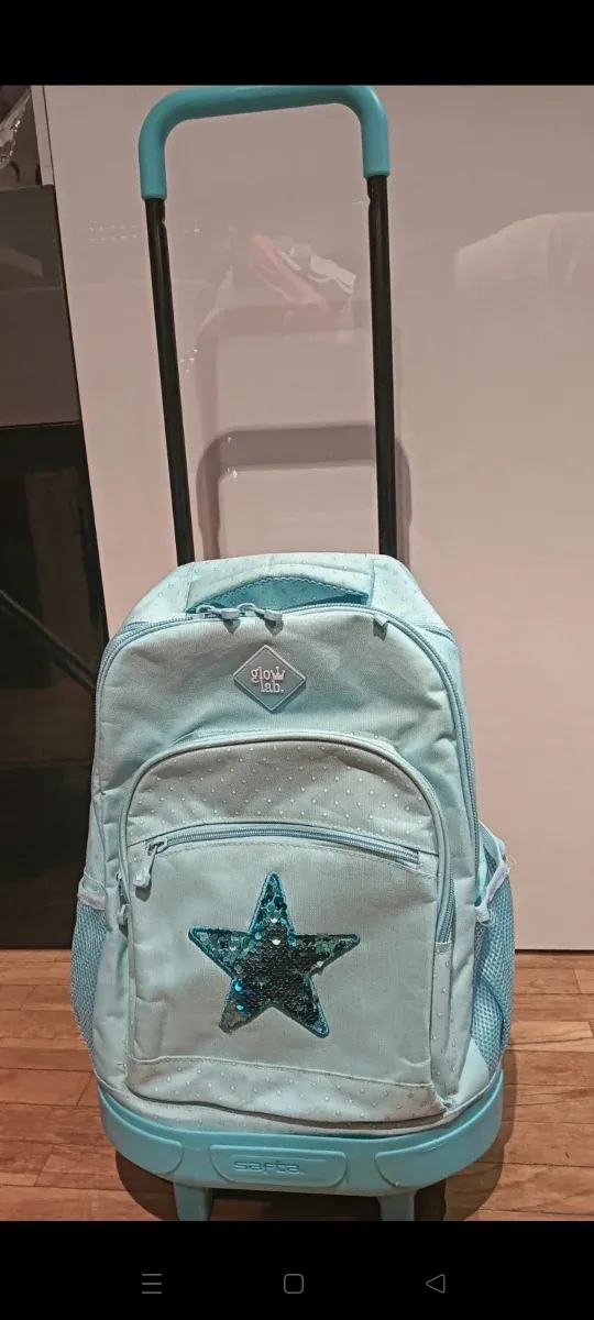Mochila trolley azul con estrella