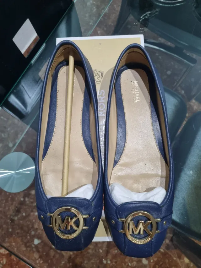 Bailarinas Michael Kors Azul y Dorado
