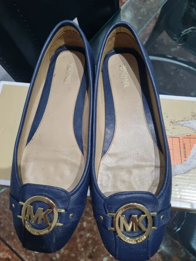 Bailarinas Michael Kors Azul y Dorado