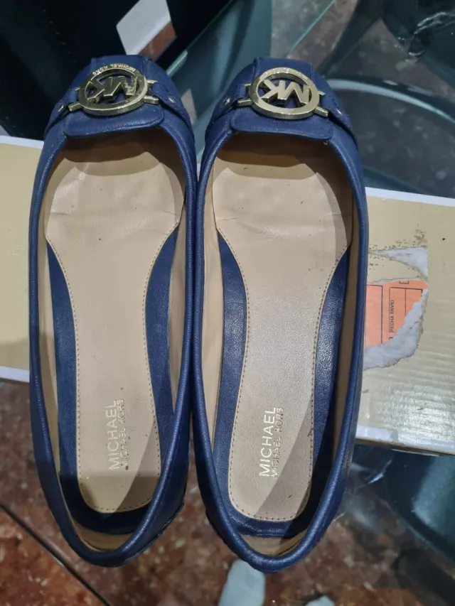 Bailarinas Michael Kors Azul y Dorado