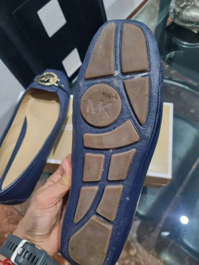 Bailarinas Michael Kors Azul y Dorado