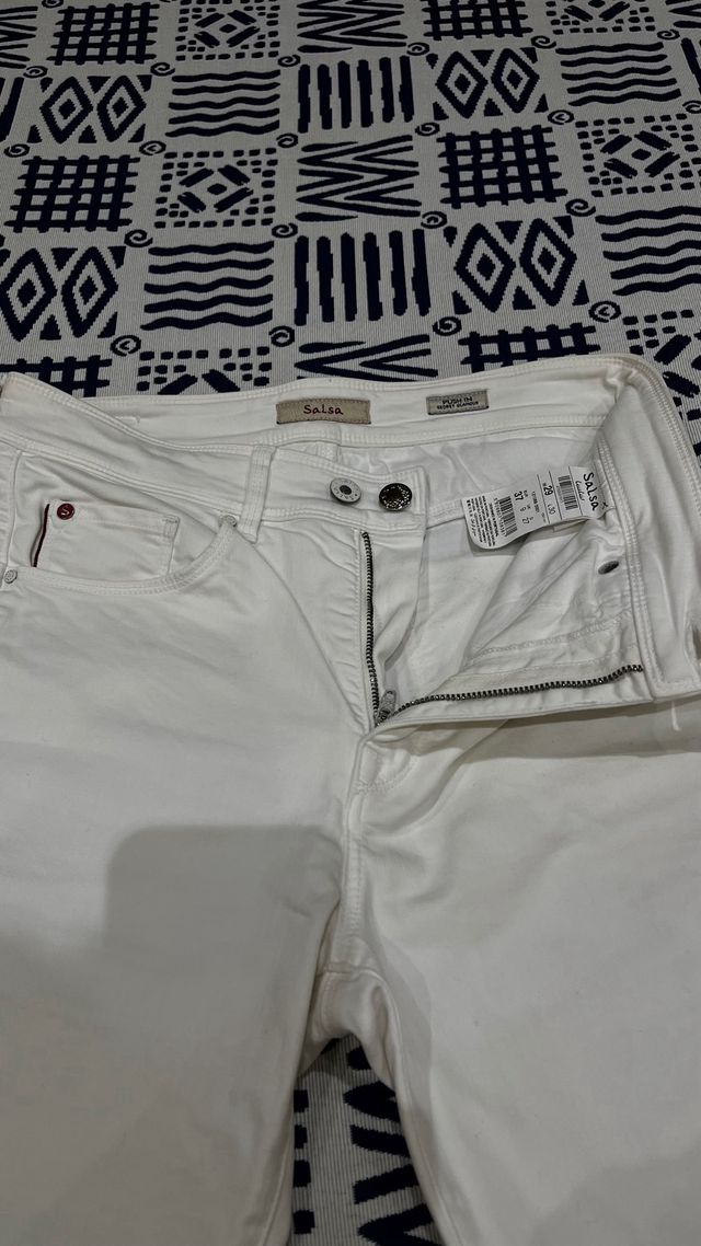 Pantalón mujer Salsa Push In Blanco Tejano