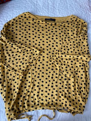 Camiseta INSIDE lunares amarillos talla S