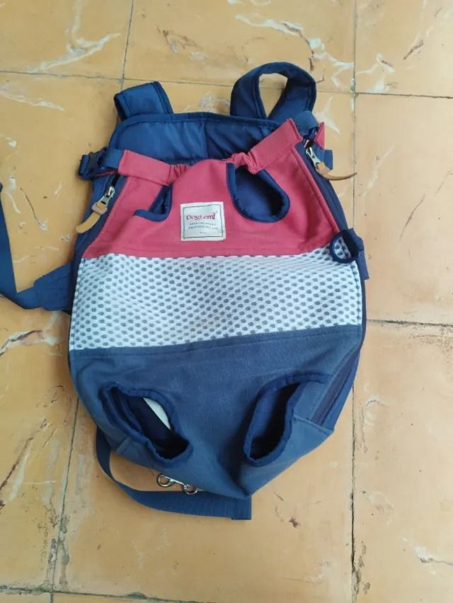 Mochila Portabebés DogLent Azul y Rojo