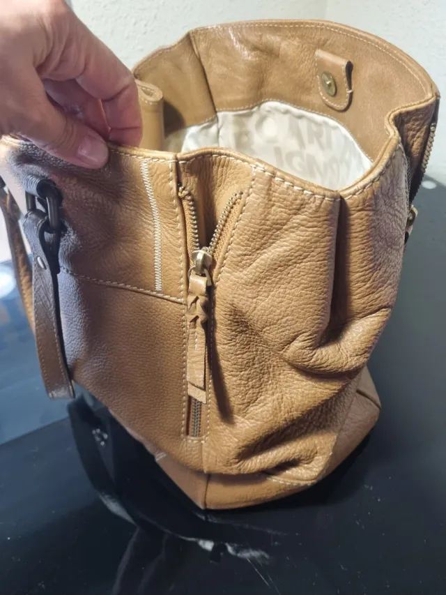 Bolso Purificación García Marrón Piel