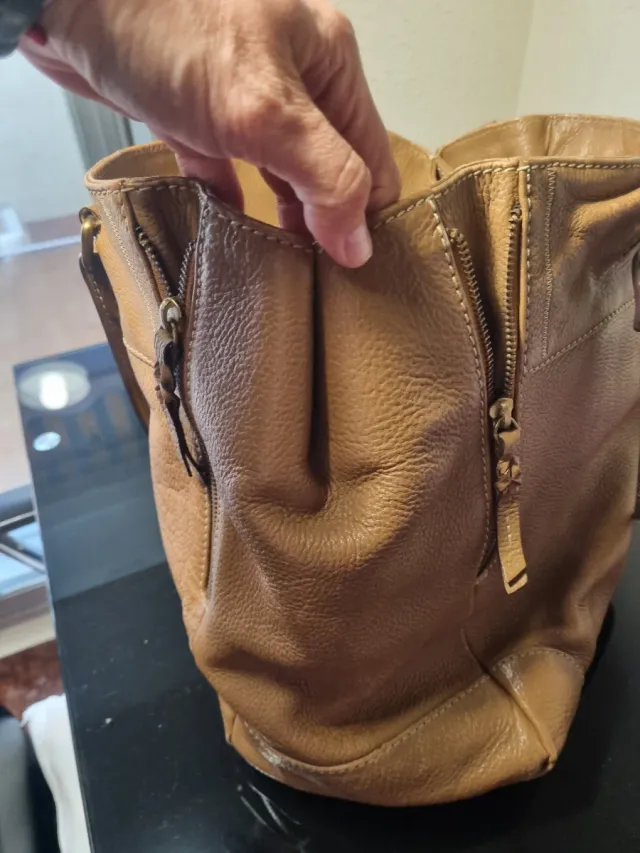 Bolso Purificación García Marrón Piel